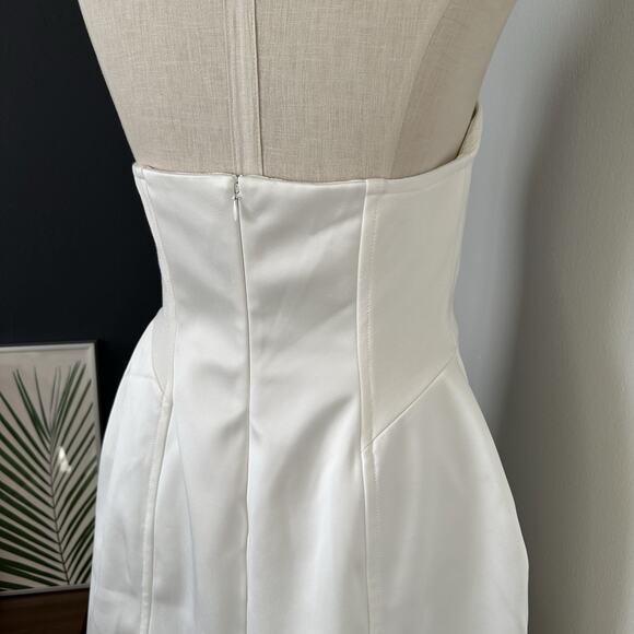 BHLDN Strapless Corset Dress Wedding Rehearsal Minimalist Modern Elegant - Picture 12 of 16